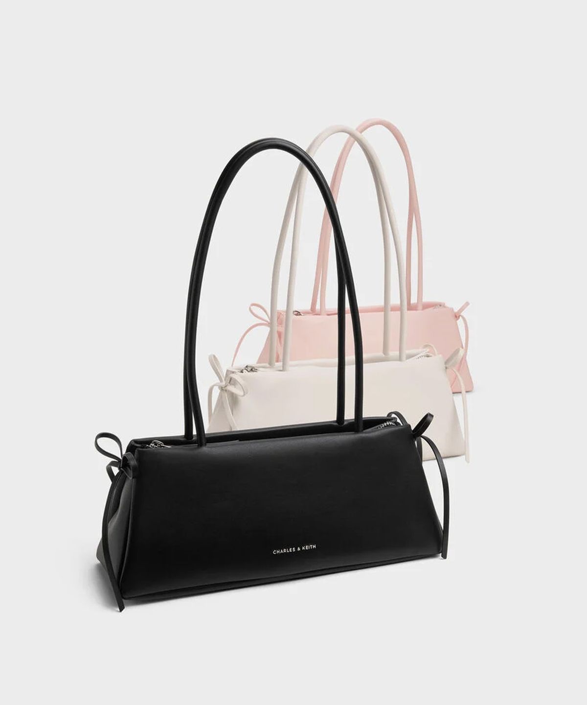 찰스앤키스(CHARLES & KEITH) 헤이즐 보우 이롱게이티드 트라페즈 숄더백 3colors CK2-20160193