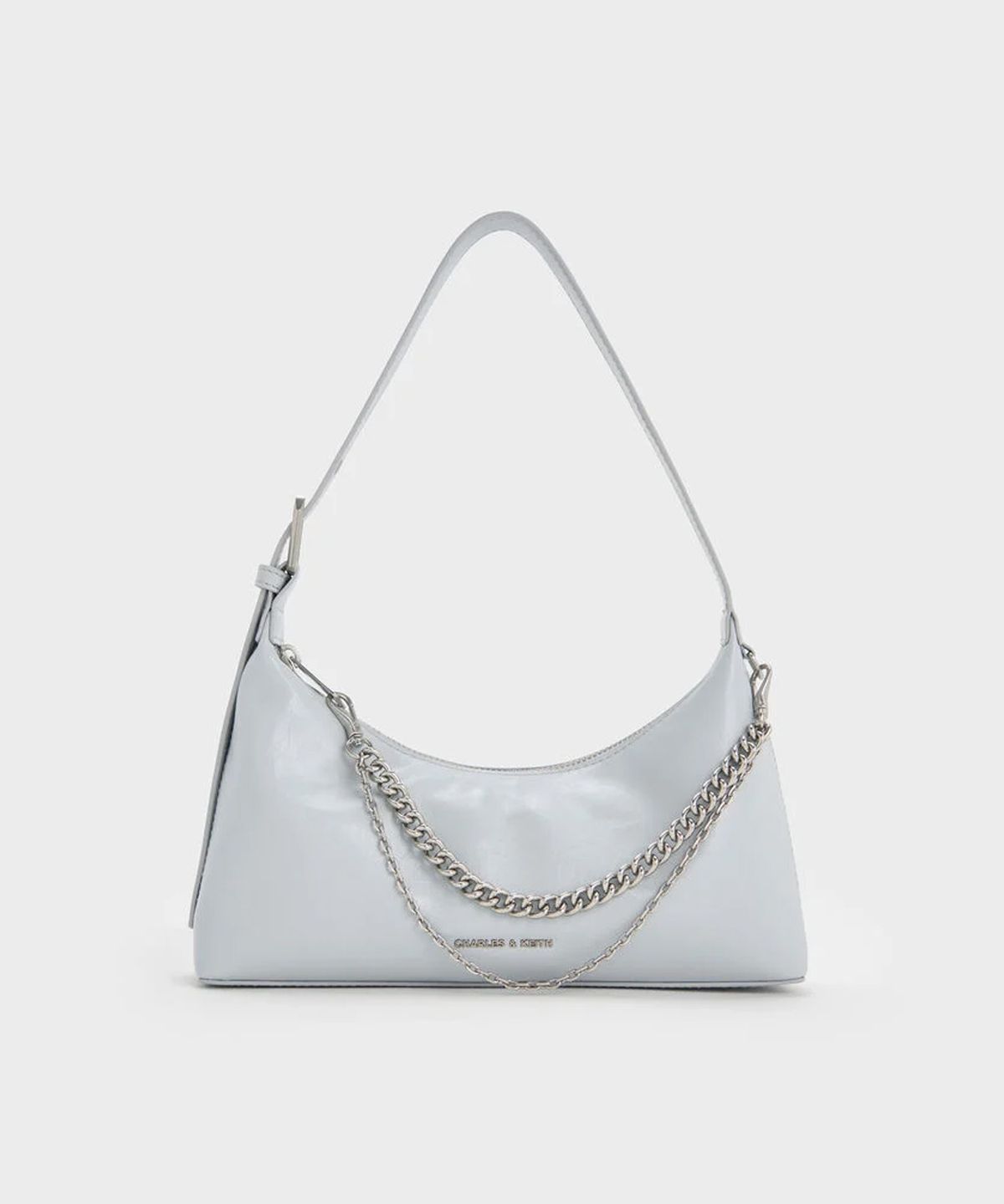 찰스앤키스(CHARLES & KEITH) 앳우드 크링클-이펙트 체인 엠벨리시드 호보백 4colors CK2-40782472