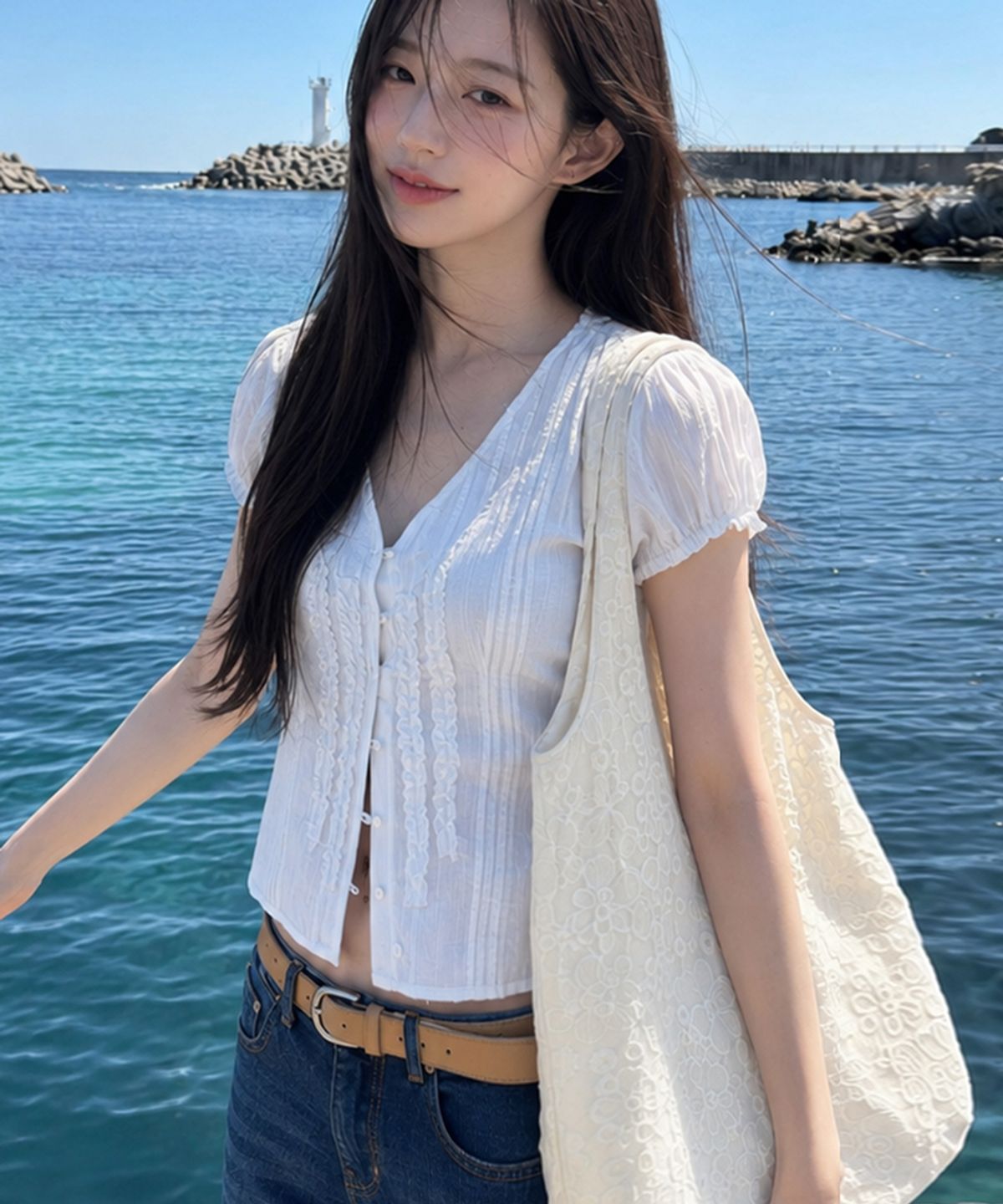 아티스트웨어(ARTISTWEAR) [ATW] 블룸 자수 싱글백