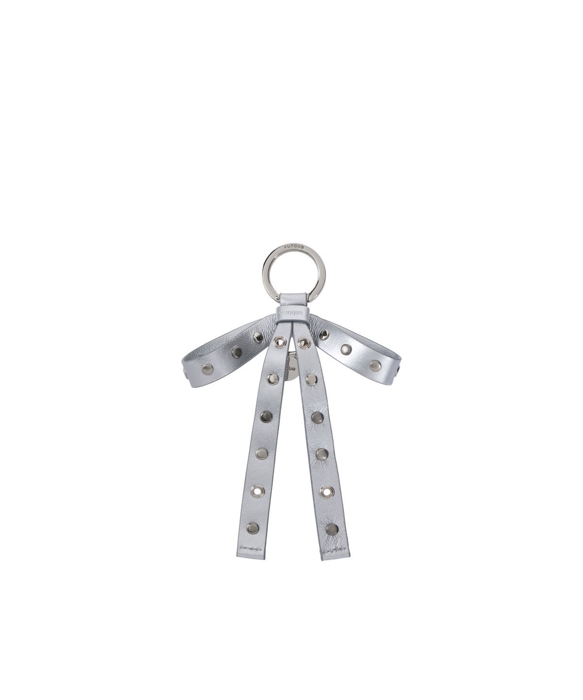분크(VUNQUE) Goth Leather Ribbon Charm (고스 레더 리본 참) Silver