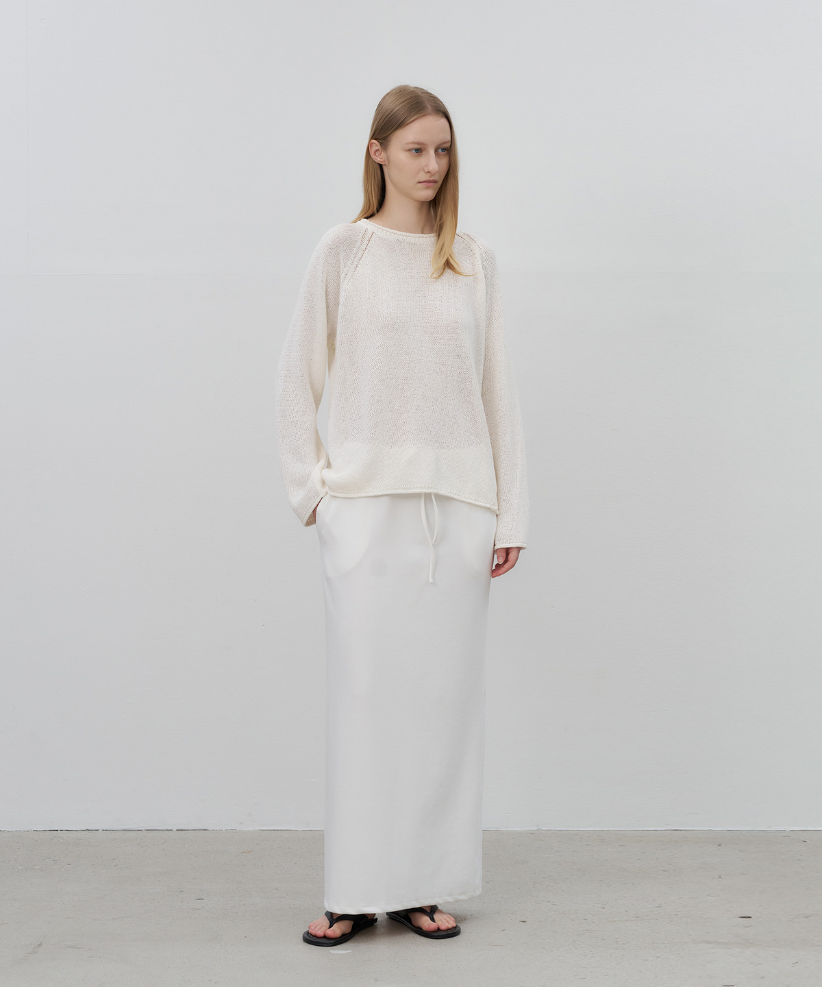 로트(LOTE) Paper Cotton Rolled Knit_3 Color