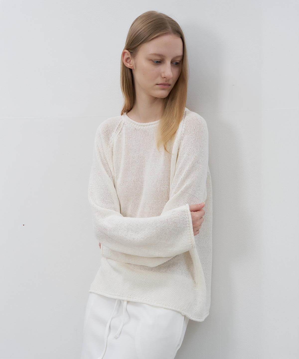 로트(LOTE) Paper Cotton Rolled Knit_3 Color
