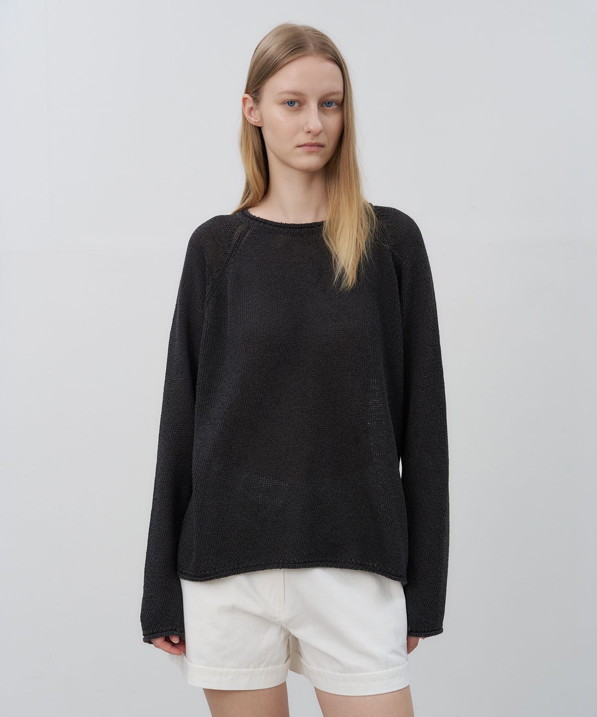 로트(LOTE) Paper Cotton Rolled Knit_3 Color
