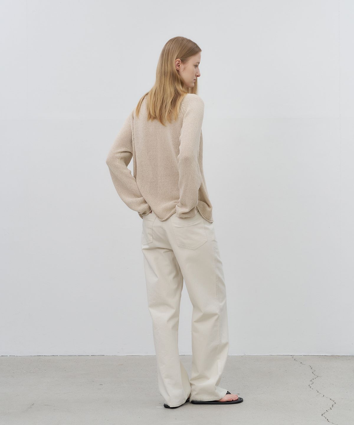 로트(LOTE) Paper Cotton Rolled Knit_3 Color