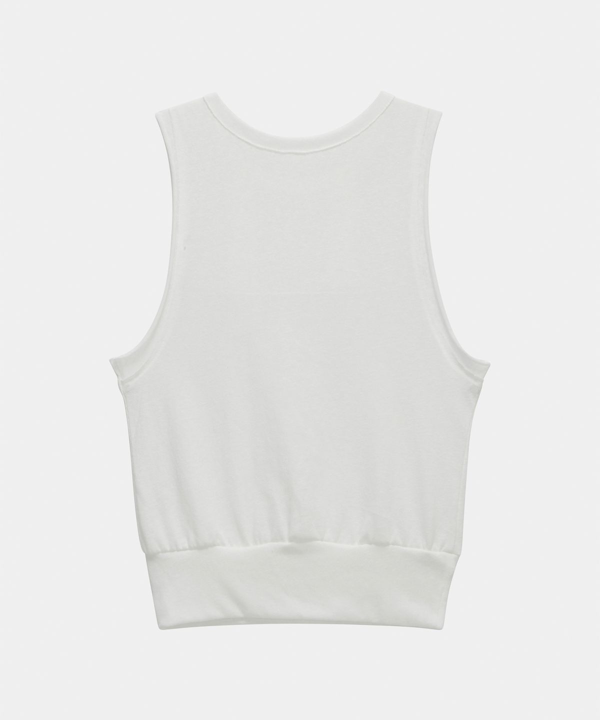 에트오소메(ETRE AU SOMMET) Two-Line Button Short Sleeveless (White)