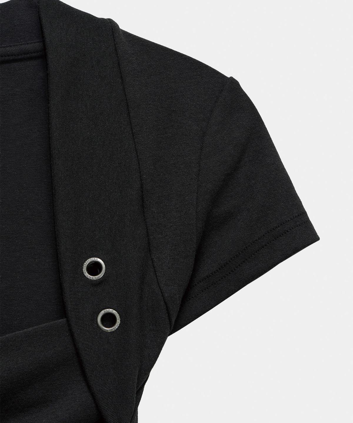 에트오소메(ETRE AU SOMMET) Shirring Eyelet Bolero Top (Black)