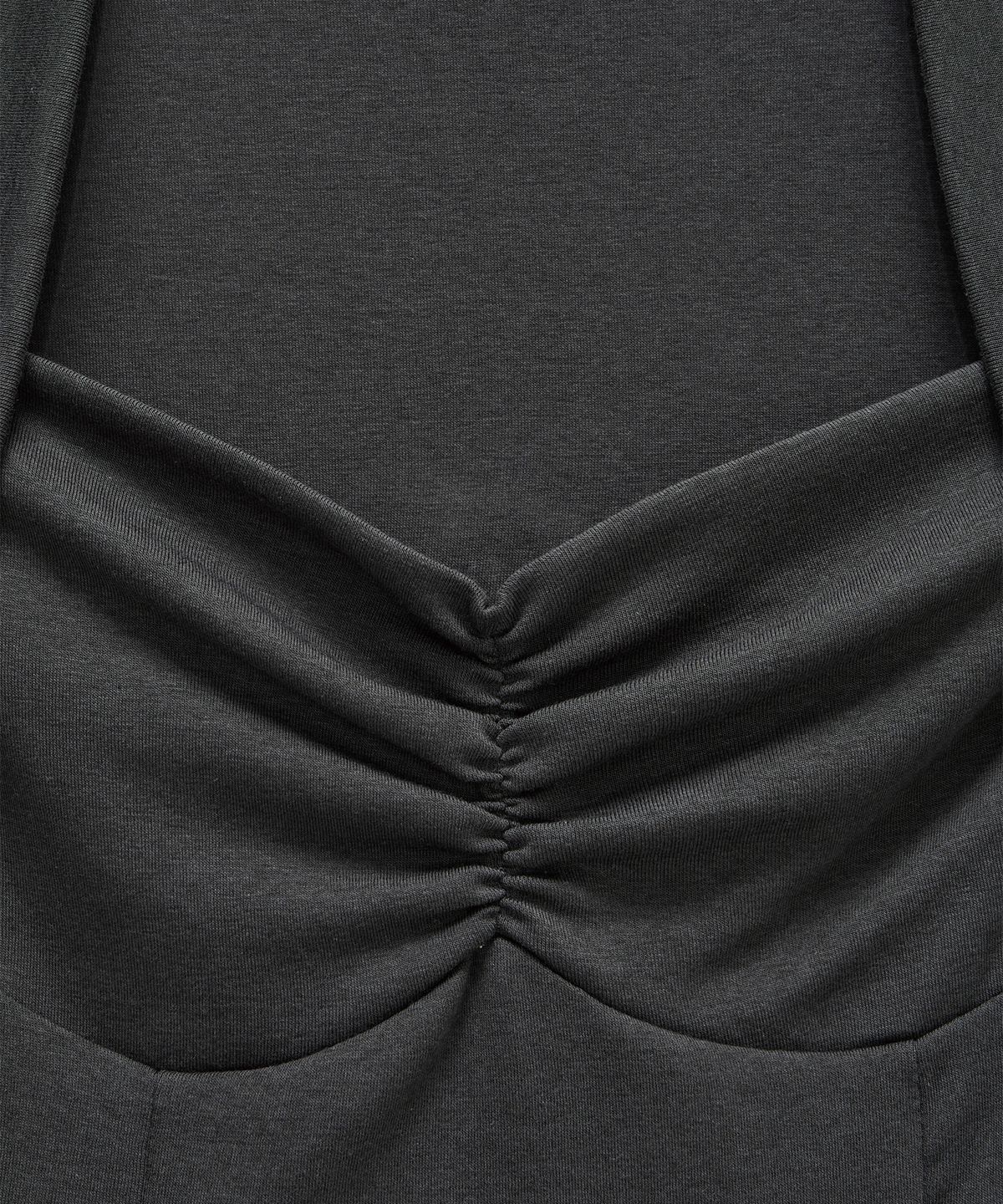 에트오소메(ETRE AU SOMMET) Shirring Eyelet Bolero top (Dark Gray)