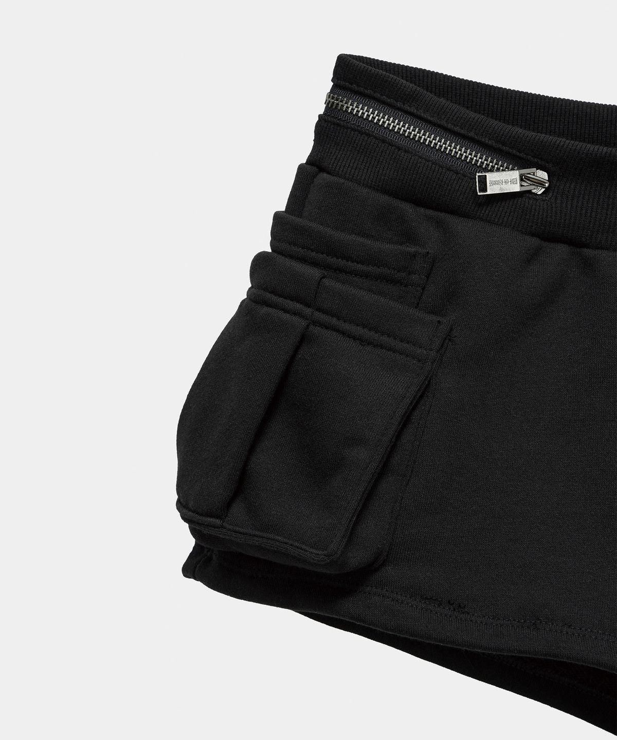 에트오소메(ETRE AU SOMMET) Two Zipper short pants (Black)