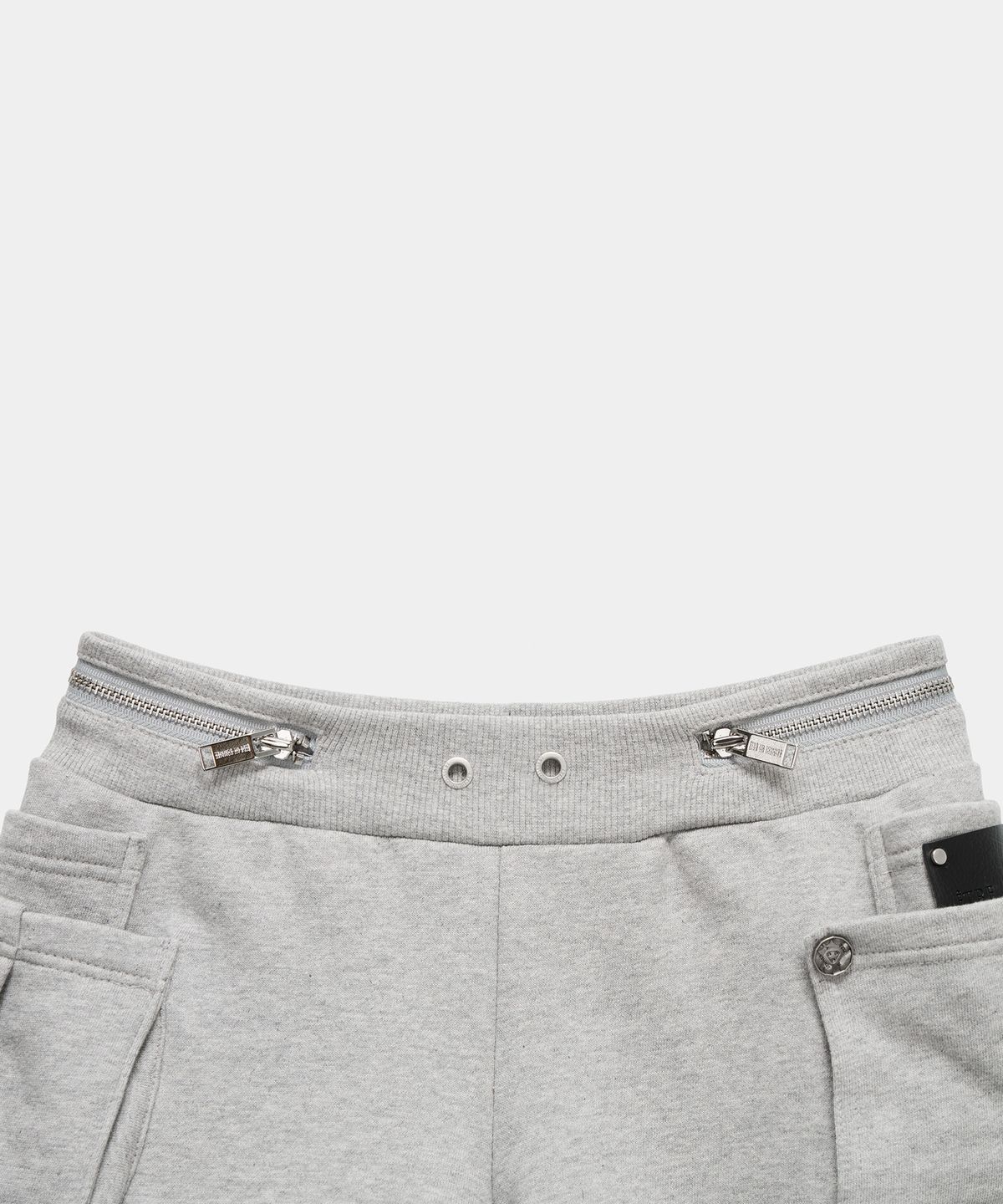 에트오소메(ETRE AU SOMMET) Two Zipper short pants (Melange Gray)