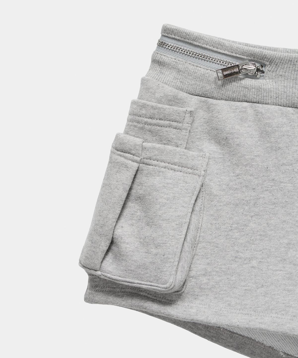 에트오소메(ETRE AU SOMMET) Two Zipper short pants (Melange Gray)