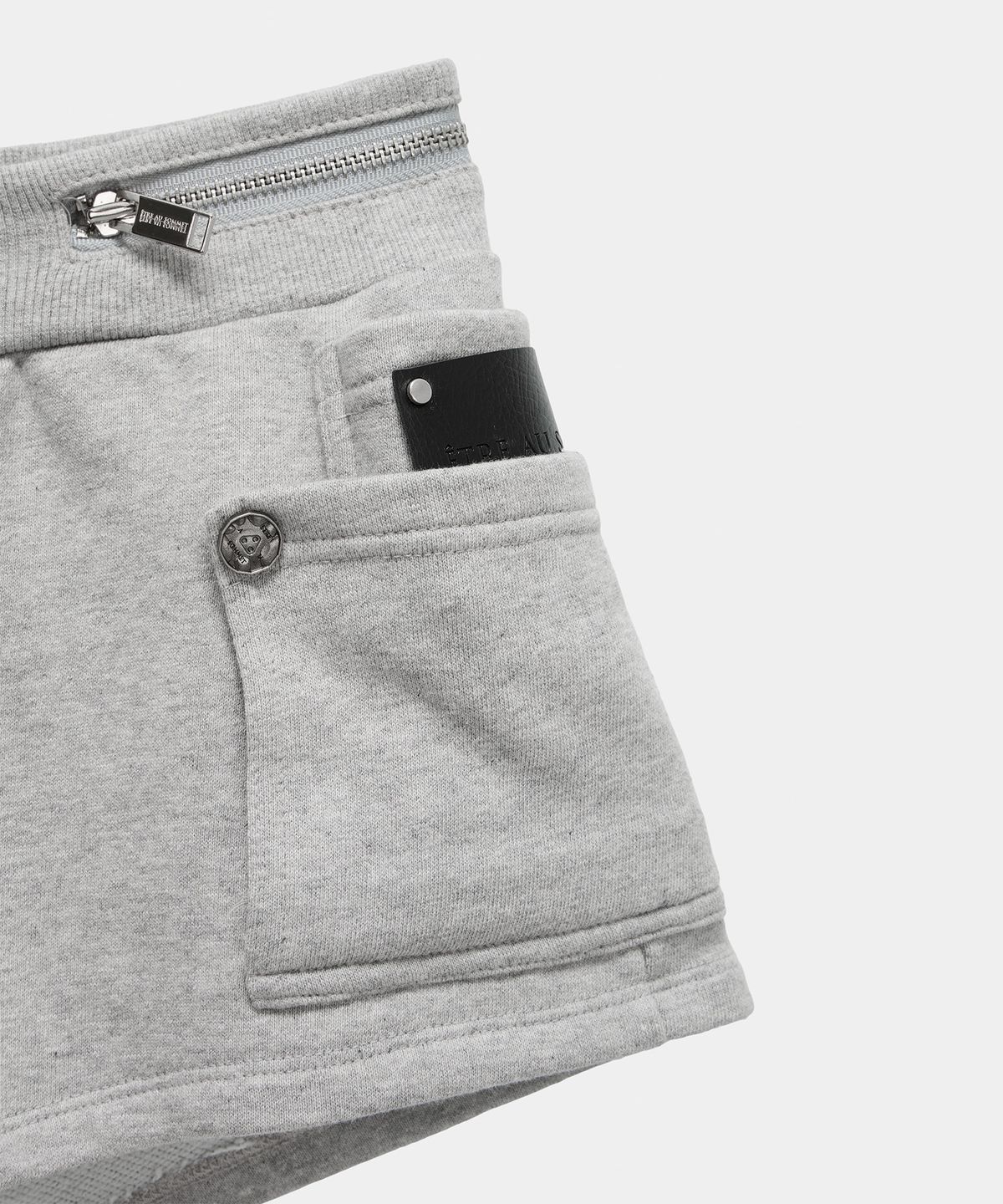 에트오소메(ETRE AU SOMMET) Two Zipper short pants (Melange Gray)