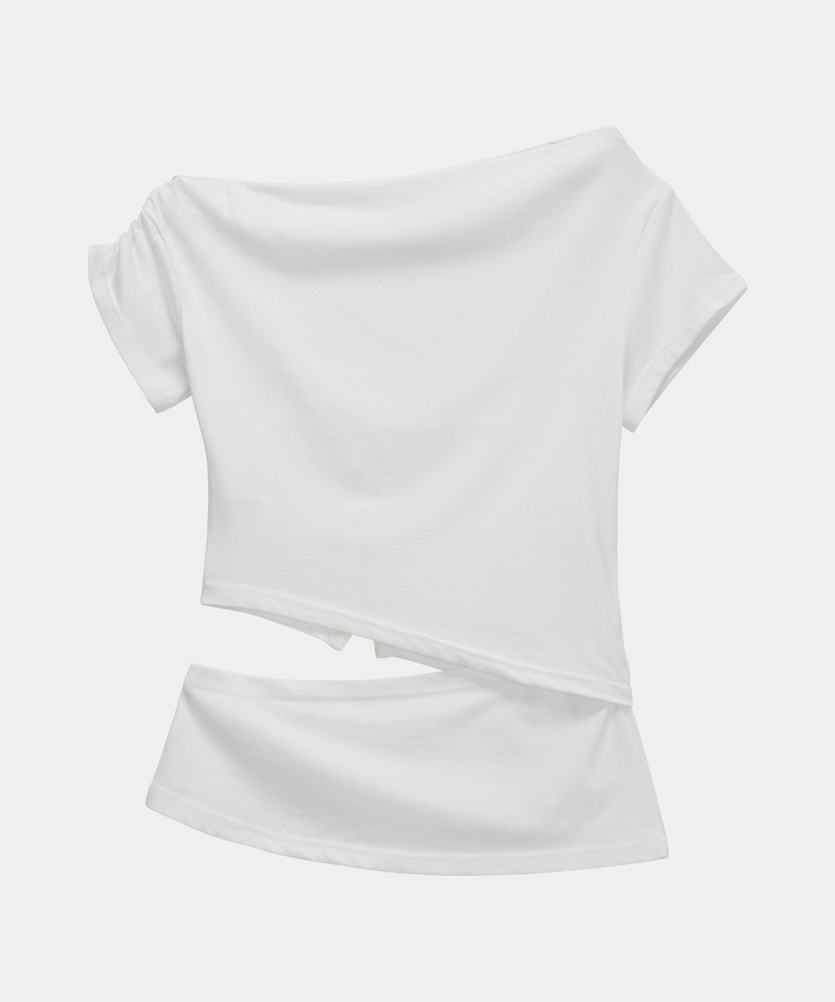 에트오소메(ETRE AU SOMMET) Cut-Out Open Short Sleeve (White)