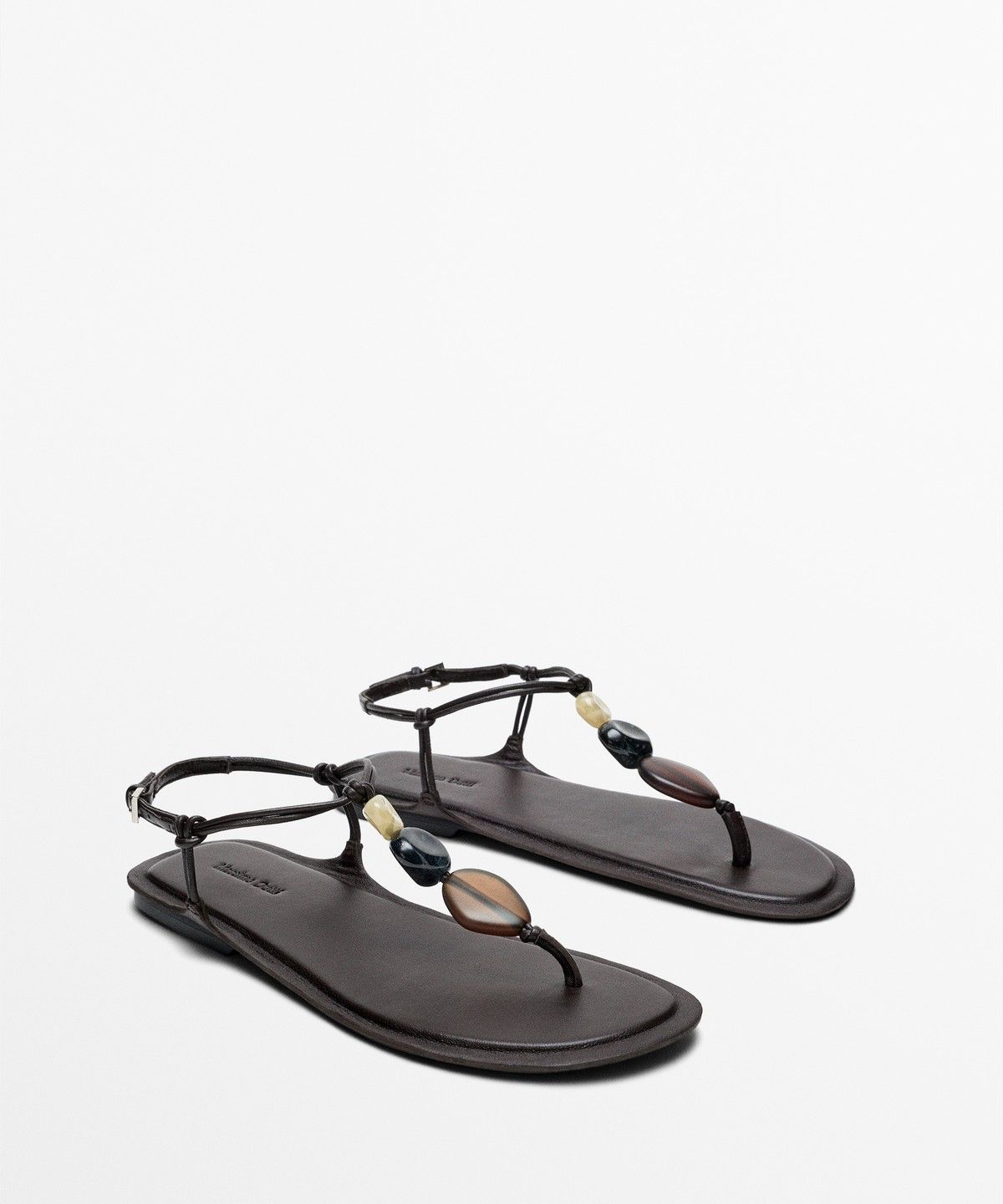 마시모두띠(MASSIMO DUTTI) 스톤 플랫 샌들
