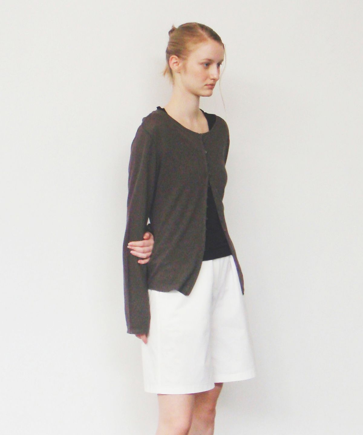 더라이(THERYE) Linen Blend Half Shorts(Ivory)