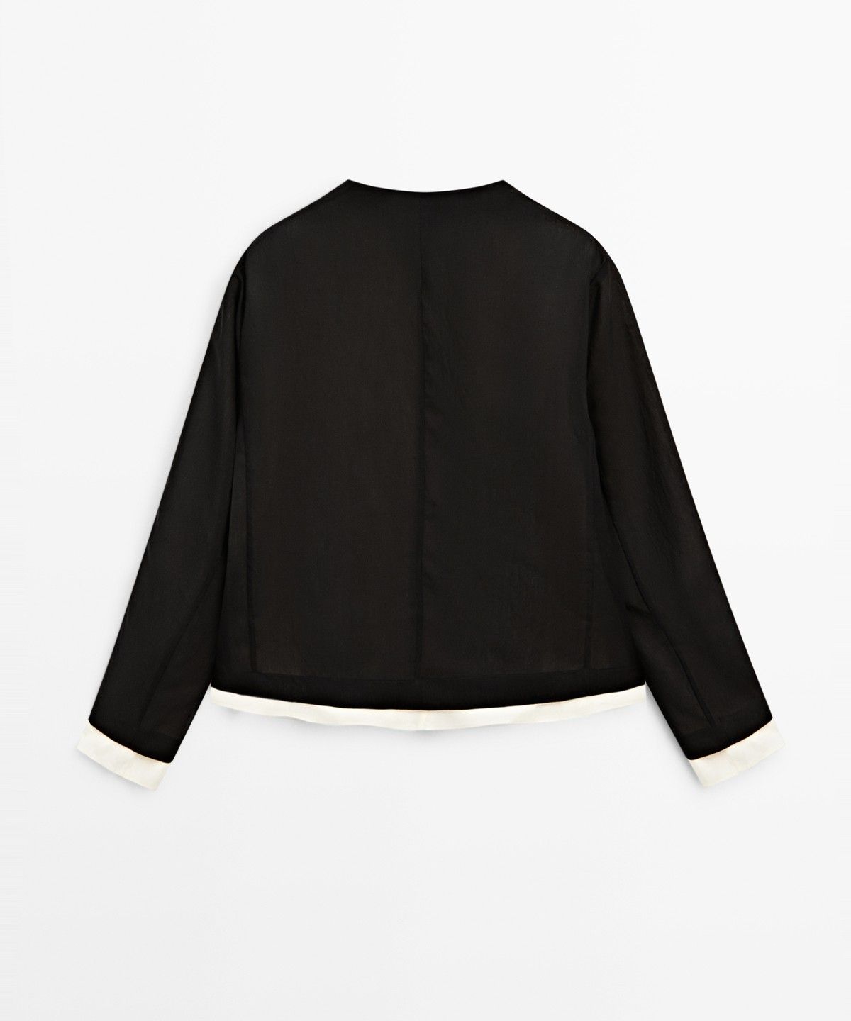 마시모두띠(MASSIMO DUTTI) 더블 콘트라스트 토털 룩 재킷