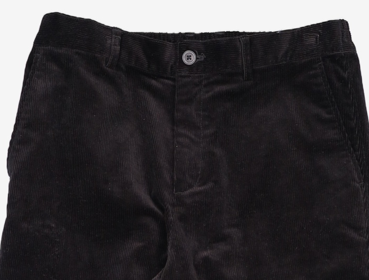 그루브라임(GROOVE RHYME) CORDUROY STRAIGHT PANTS (BLACK) [LRSWCPA911M] XL