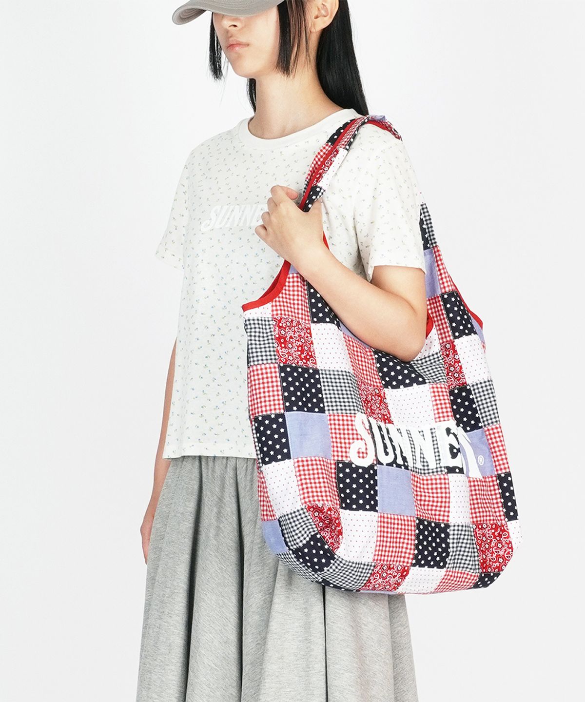 써넥트(SUNNECT) Madras Shopper Bag - Original