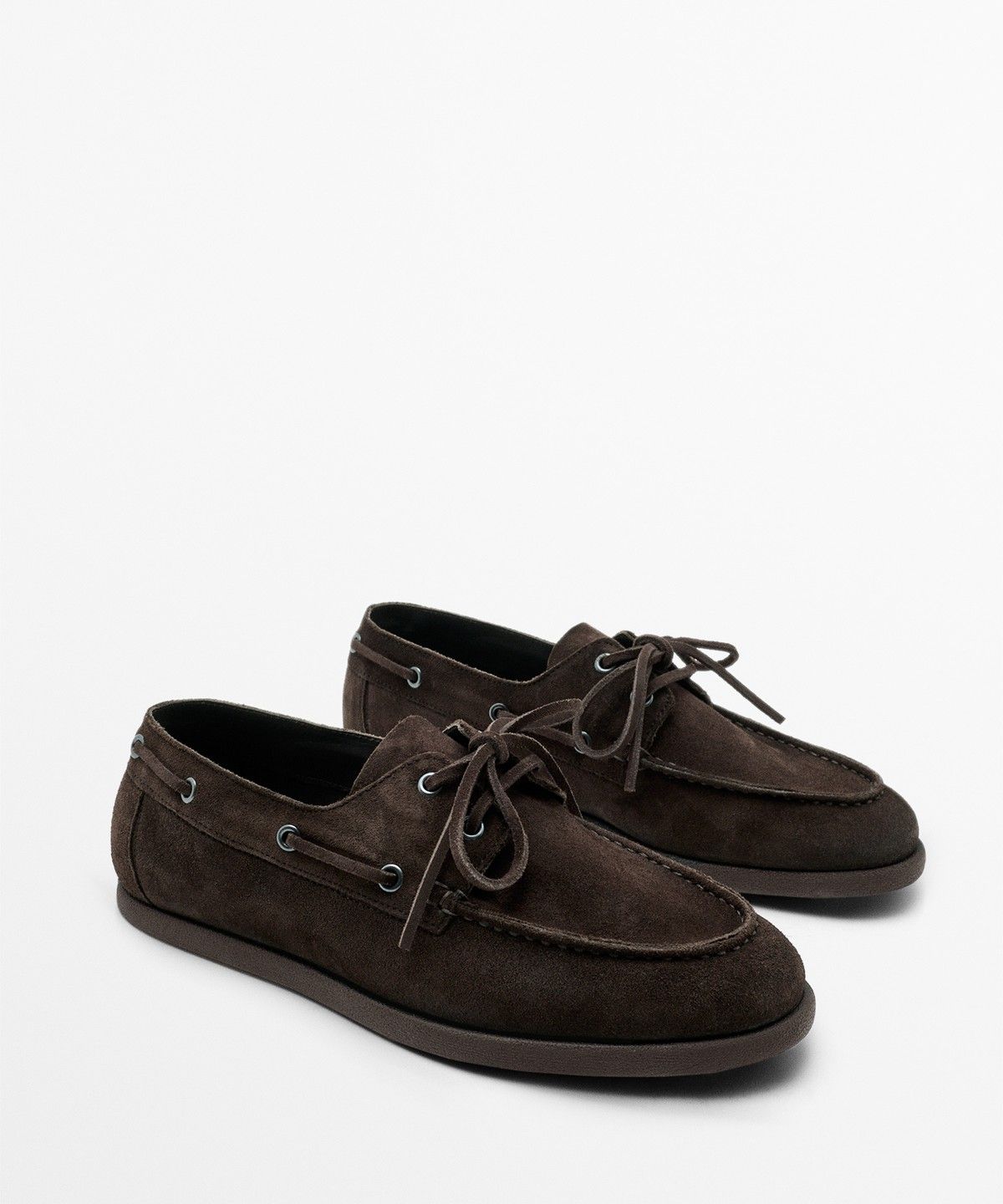 마시모두띠(MASSIMO DUTTI) 스플릿 스웨이드 보트 슈즈