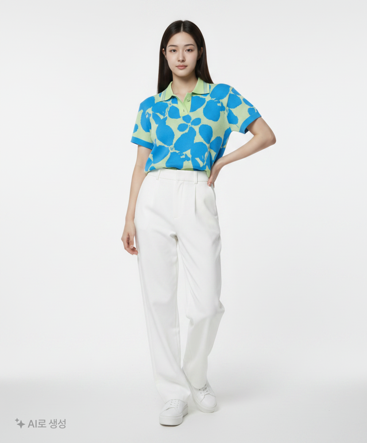분더캄머(WNDERKAMMER) Jacquard knit top_green(자카드 니트 탑_그린) S