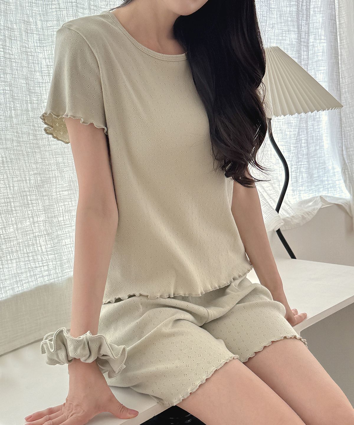 모요라(MOYORA) 우먼스 라운지 웨어 반팔티 [민트]