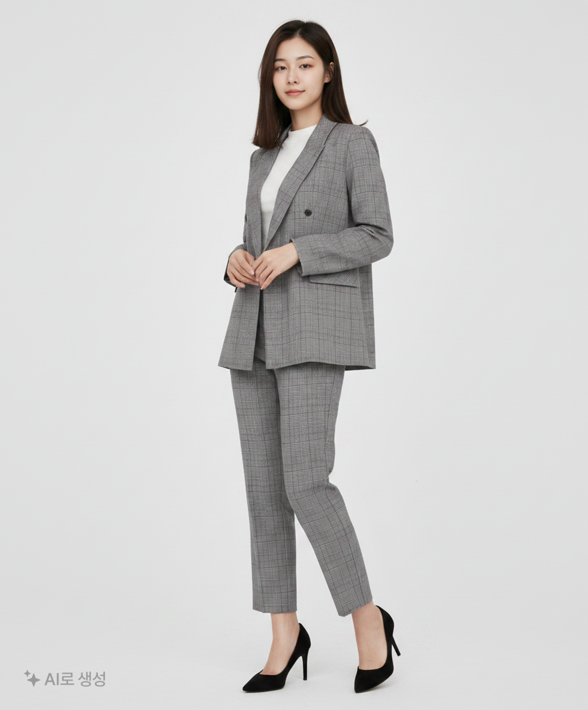 미쏘(MIXXO) 패턴 테일러드 더블 자켓 MIWJKB32PB S