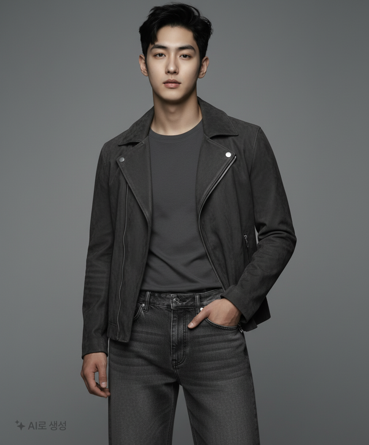 피스워커(PIECE WORKER) Essential Black Jean / Semi Wide 34