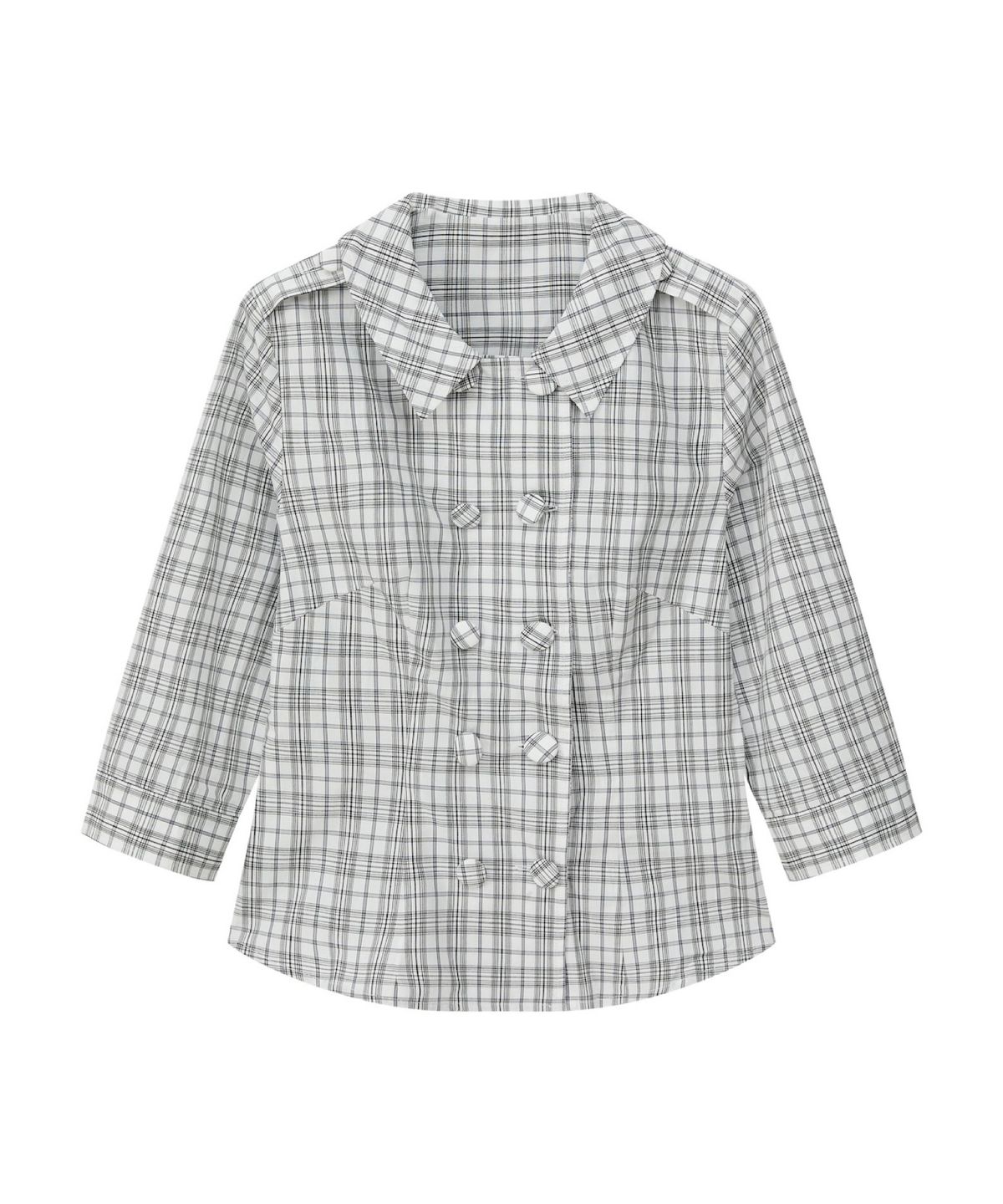 소르베룸(SORVETROOM) Epaulette Button Shirt (Check)