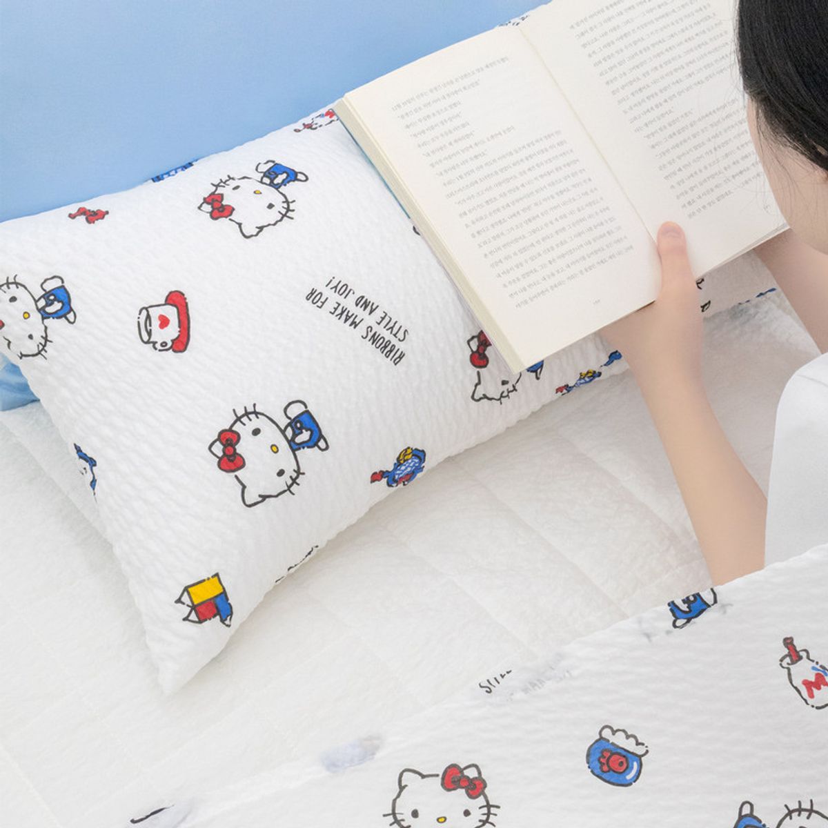 나라홈데코(NARAHOMEDECO) 산리오 헬로키티 리플사각바디필로우 조이