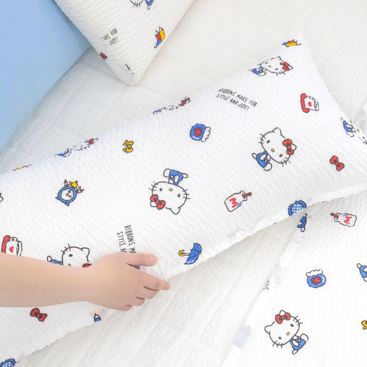 나라홈데코(NARAHOMEDECO) 산리오 헬로키티 리플사각바디필로우 조이