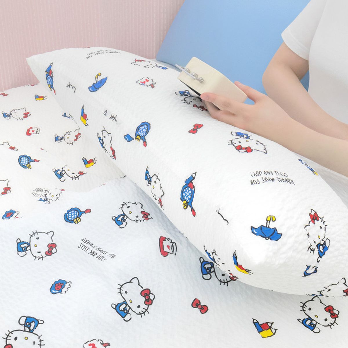 나라홈데코(NARAHOMEDECO) 산리오 헬로키티 리플사각바디필로우 조이