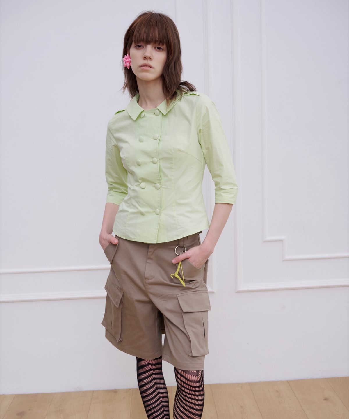 소르베룸(SORVETROOM) Skirted Cargo Shorts (Sand)