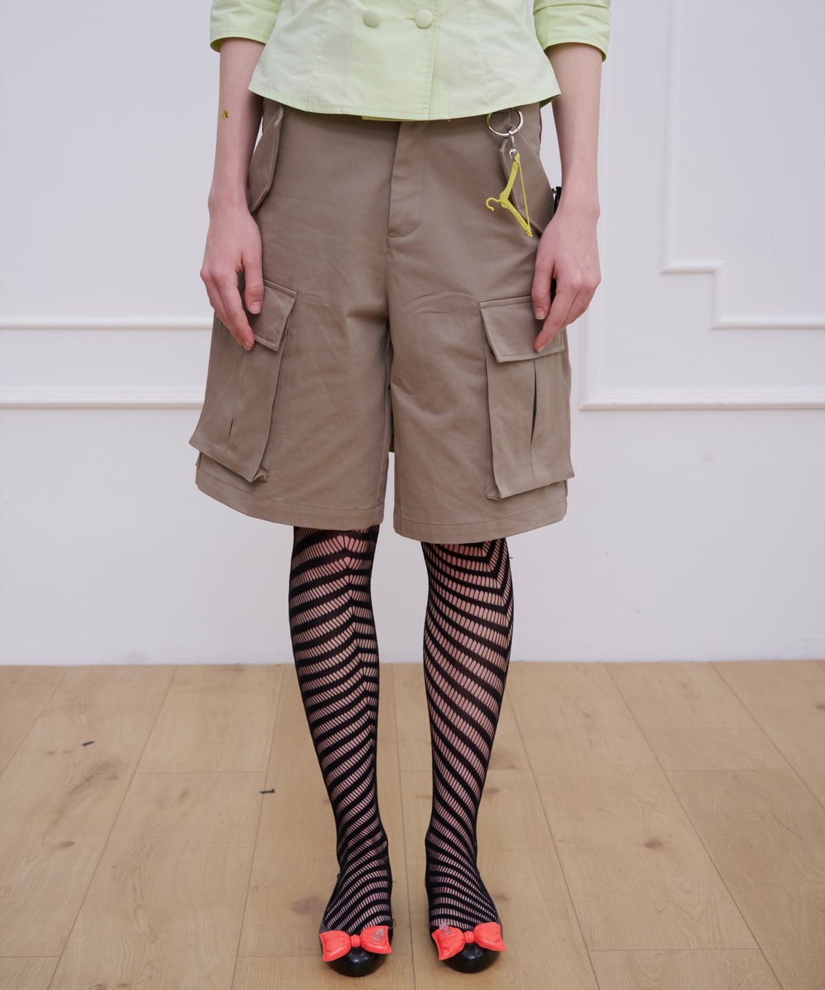 소르베룸(SORVETROOM) Skirted Cargo Shorts (Sand)