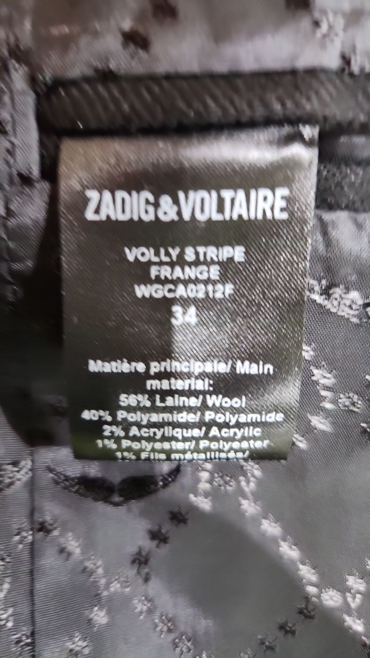 쟈딕 앤 볼테르(ZADIG & VOLTAIRE) 슈트/블레이저 재킷 34
