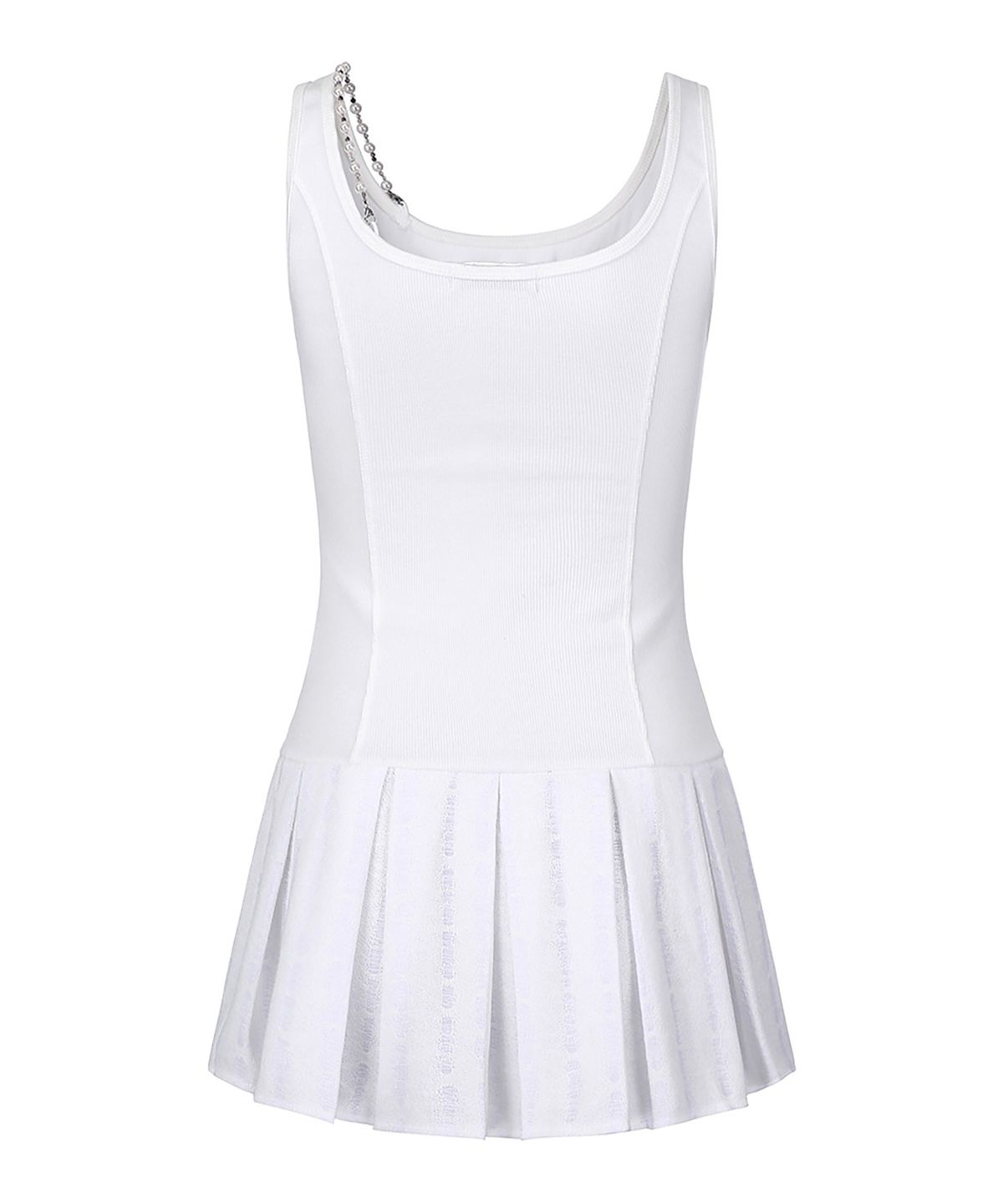 쇠아(SØAR) [리미티드 에디션] Destroy Pleats Beads Dress (WHITE)
