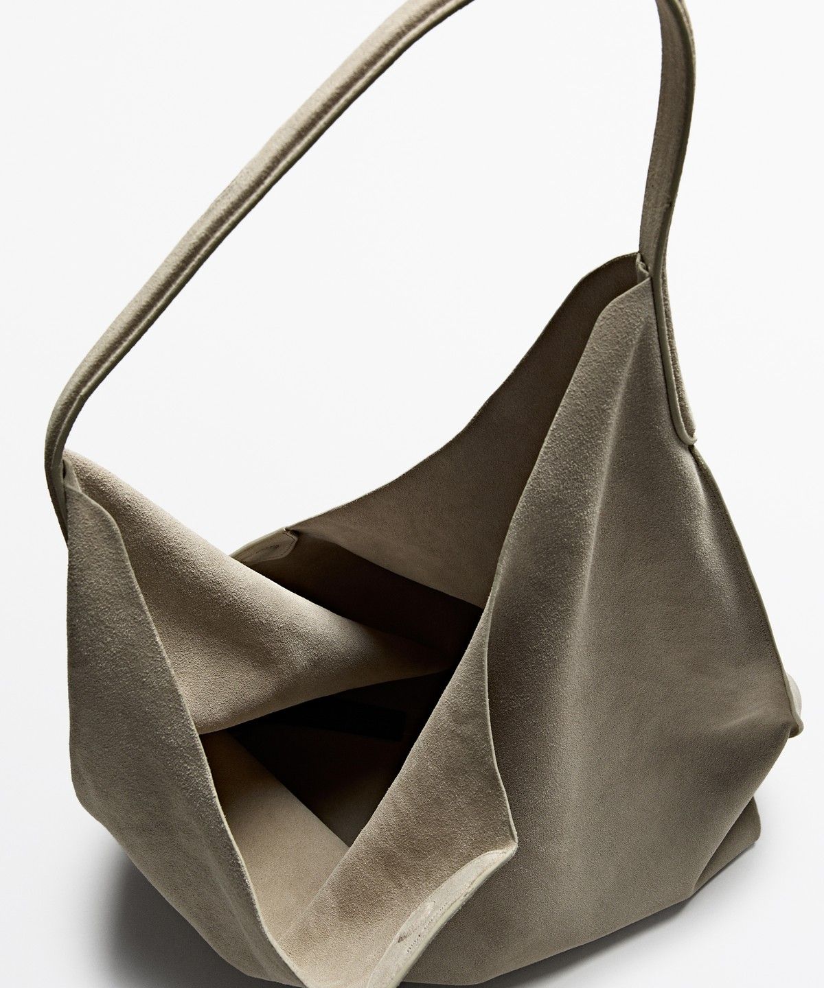 마시모두띠(MASSIMO DUTTI) 스플릿 스웨이드 맥시 숄더백