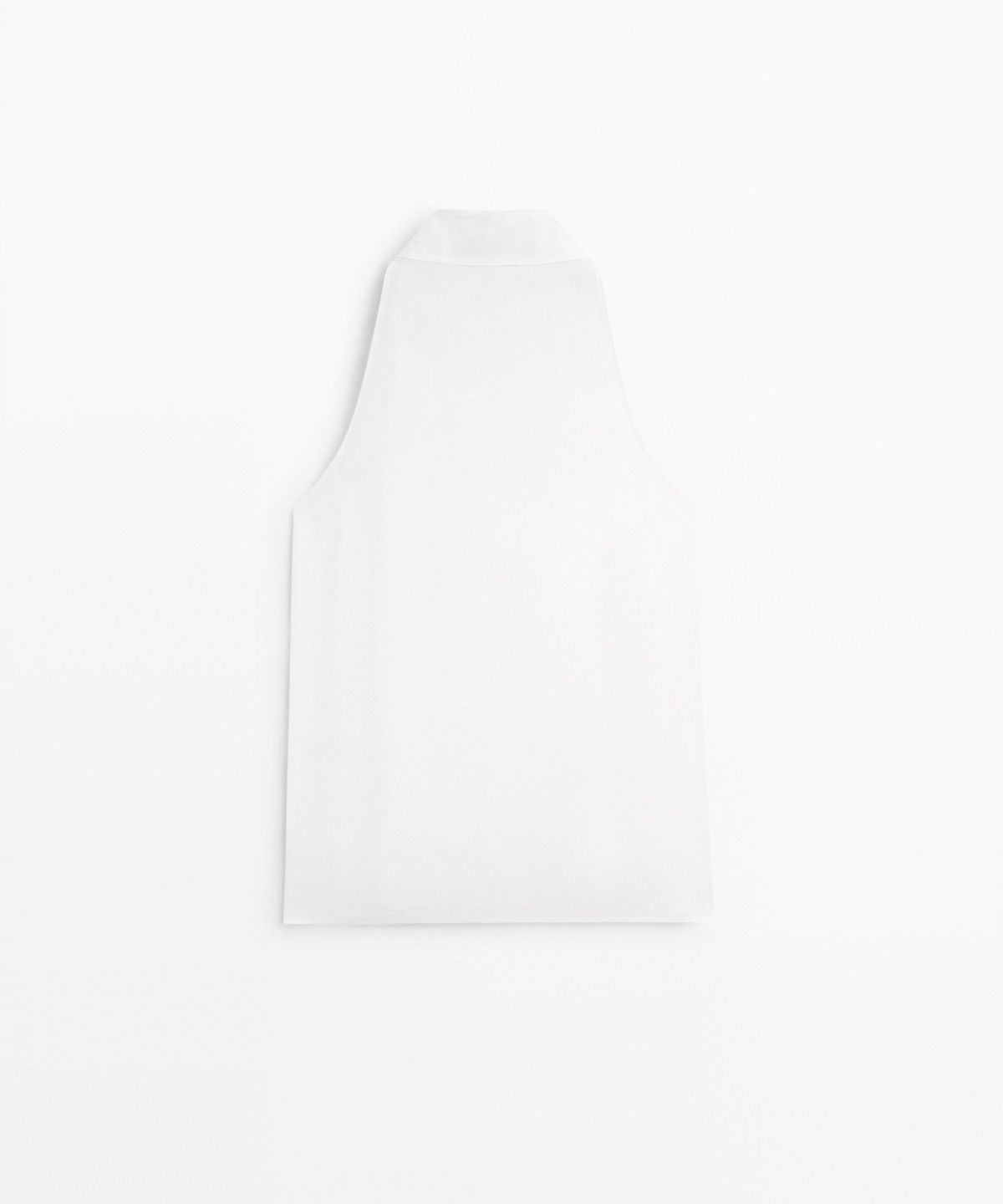 마시모두띠(MASSIMO DUTTI) 린넨 블렌드 크로스 홀터넥 플루이드 탑