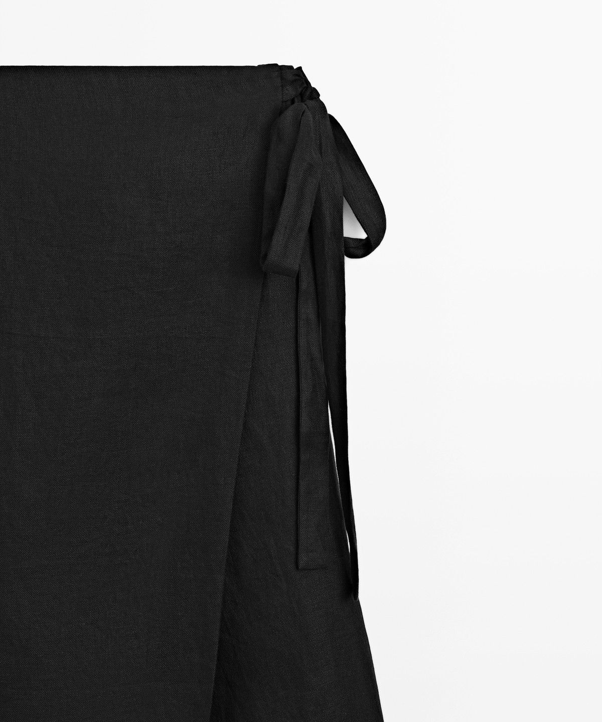 마시모두띠(MASSIMO DUTTI) 100% 린넨 자수 디테일 스커트 팬츠