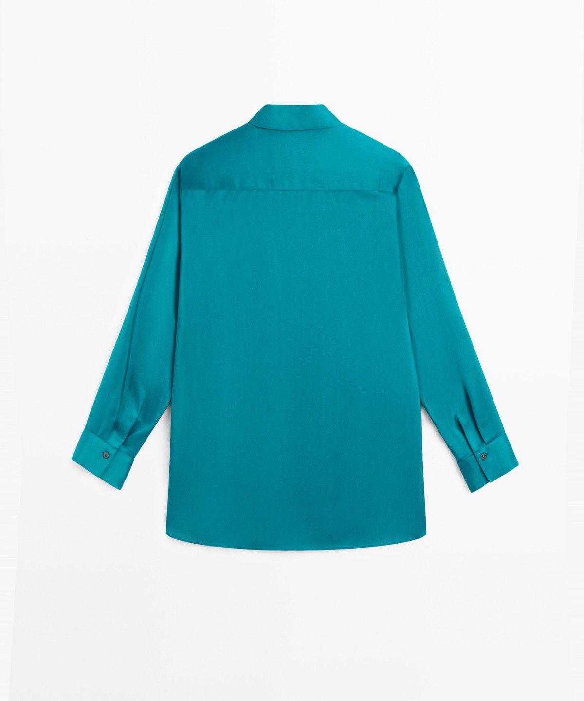 마시모두띠(MASSIMO DUTTI) 포켓 디테일 루즈핏 새틴 셔츠