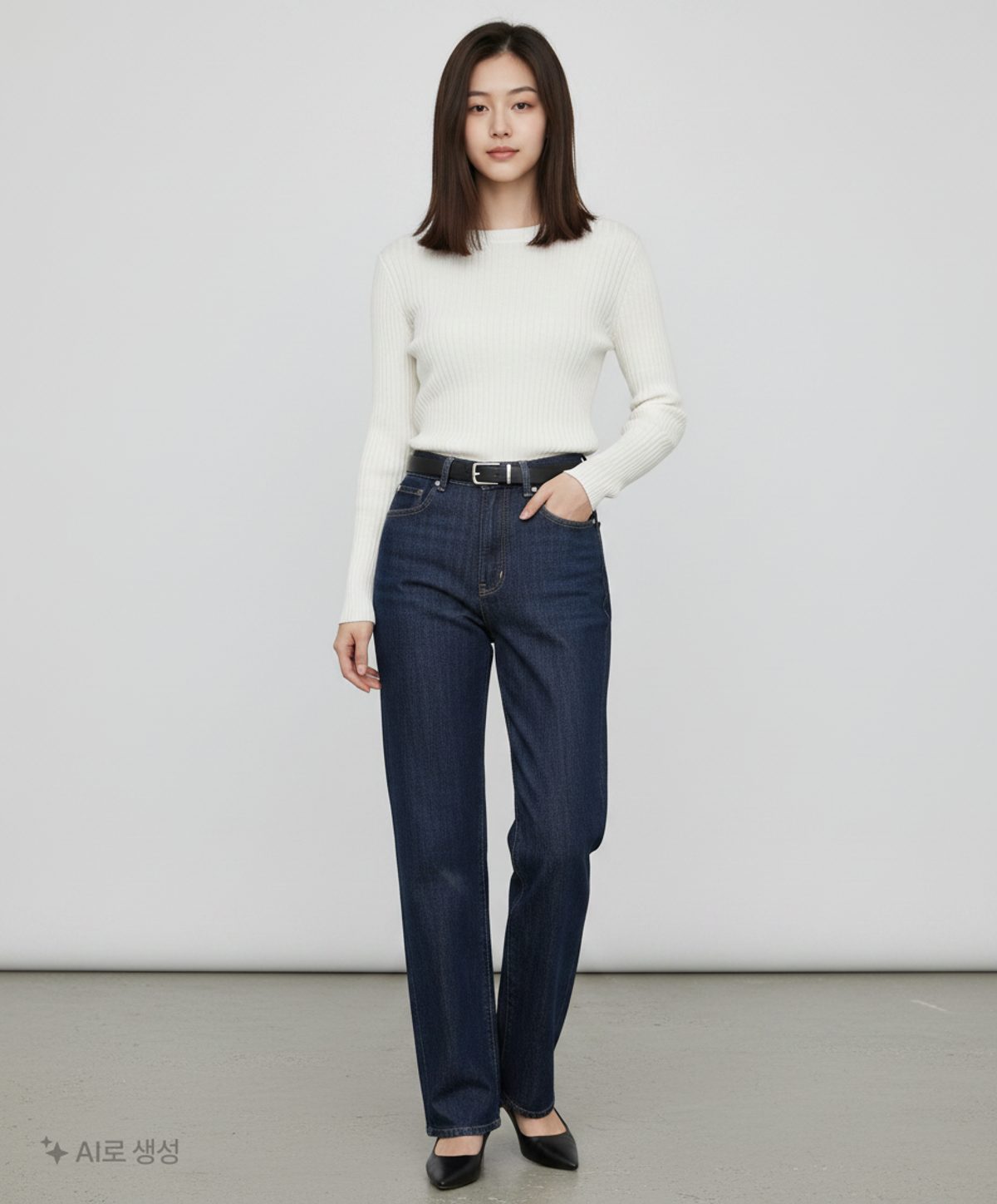 로에일(LOEIL) 청/데님 팬츠 L