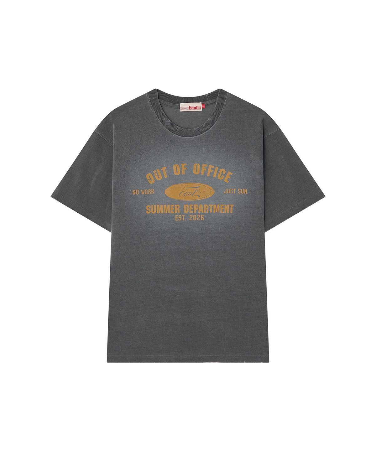 이우트(EEUT) OUT OF OFFICE T-SHIRT / CHARCOAL