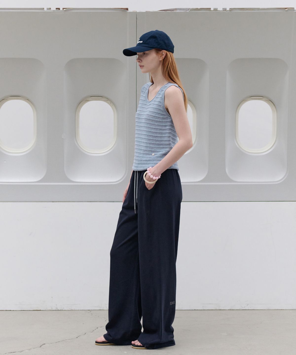 토아베(TOAVE) Linen Ripple Sleeveless Knit (Sky blue)