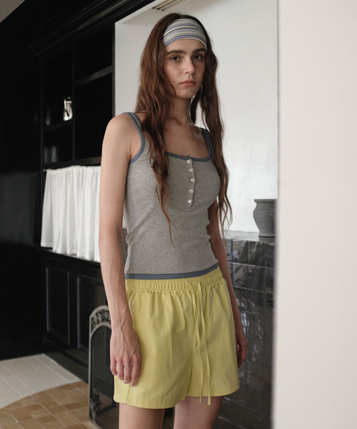 토아베(TOAVE) Bali Color Cotton Shorts (Light yellow)