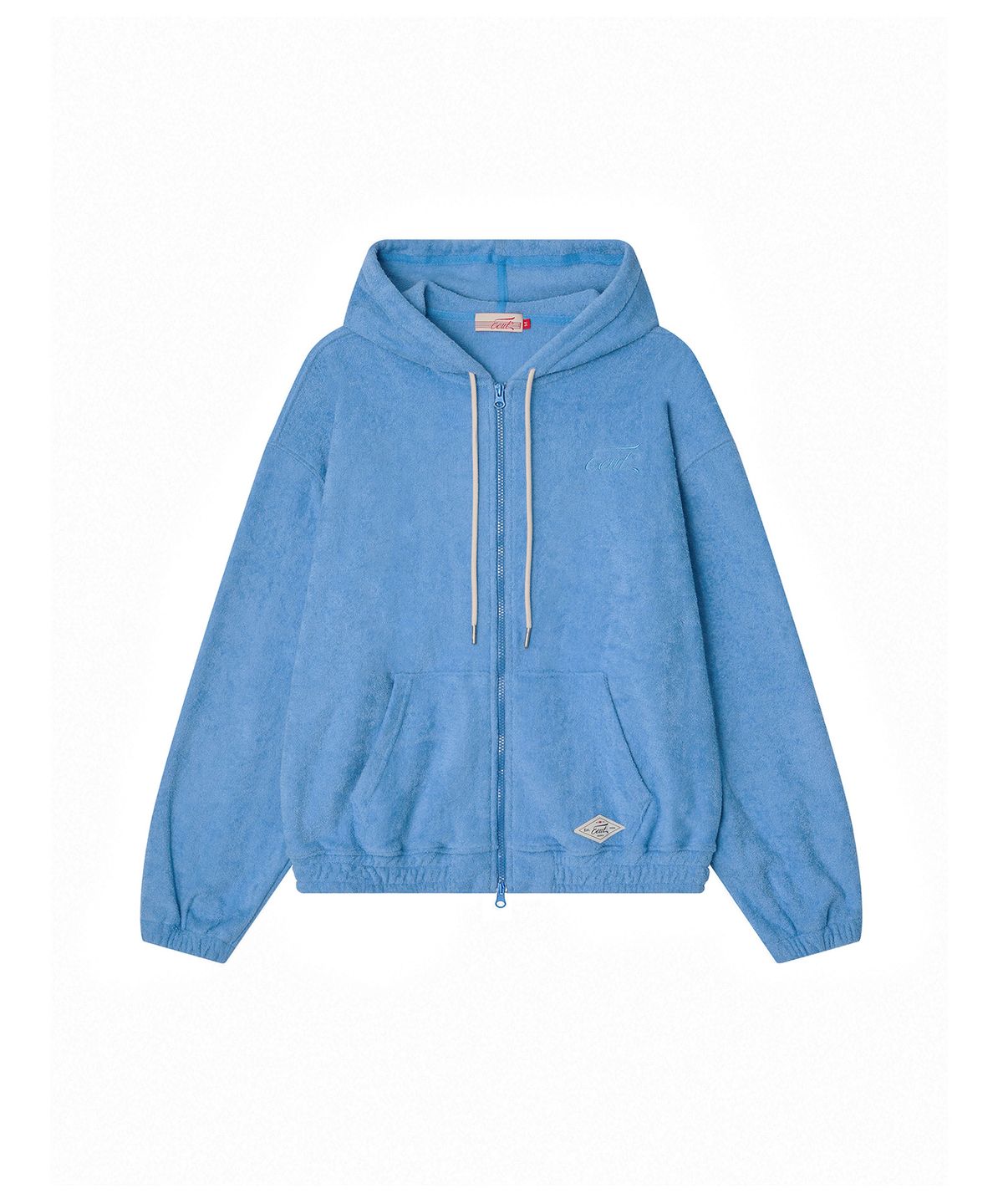 이우트(EEUT) TERRY HOODED ZIP-UP / BLUE