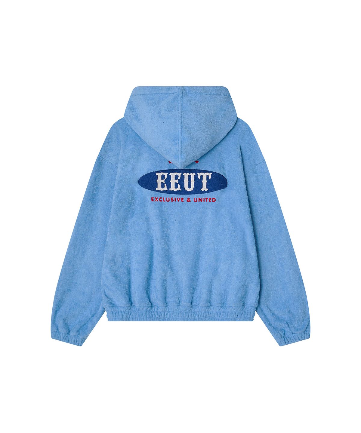 이우트(EEUT) TERRY HOODED ZIP-UP / BLUE