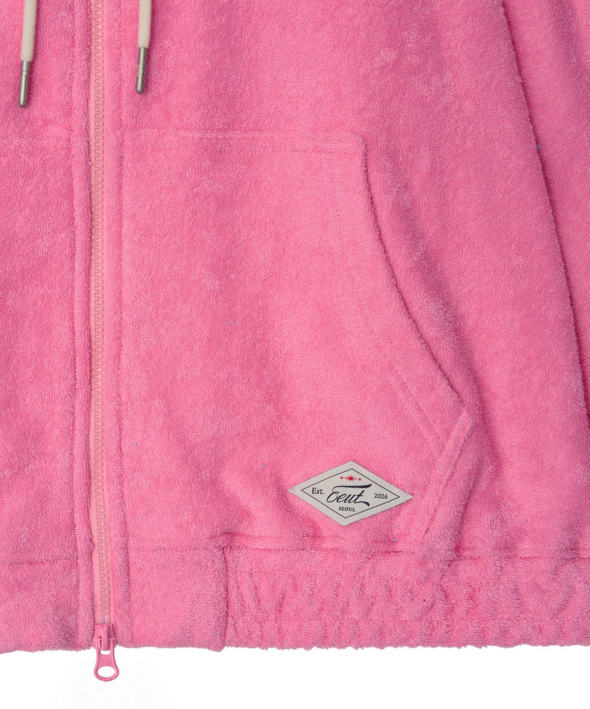 이우트(EEUT) TERRY HOODED ZIP-UP / PINK