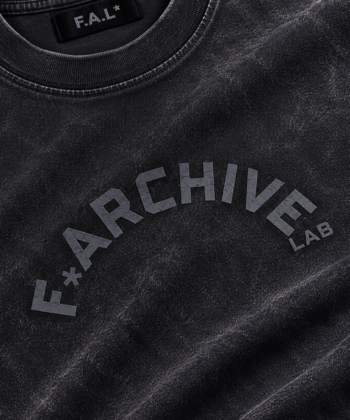 프론트아카이브랩(FRONT ARCHIVE LAB) ARCH 피그먼트 반팔 티셔츠 [블랙]