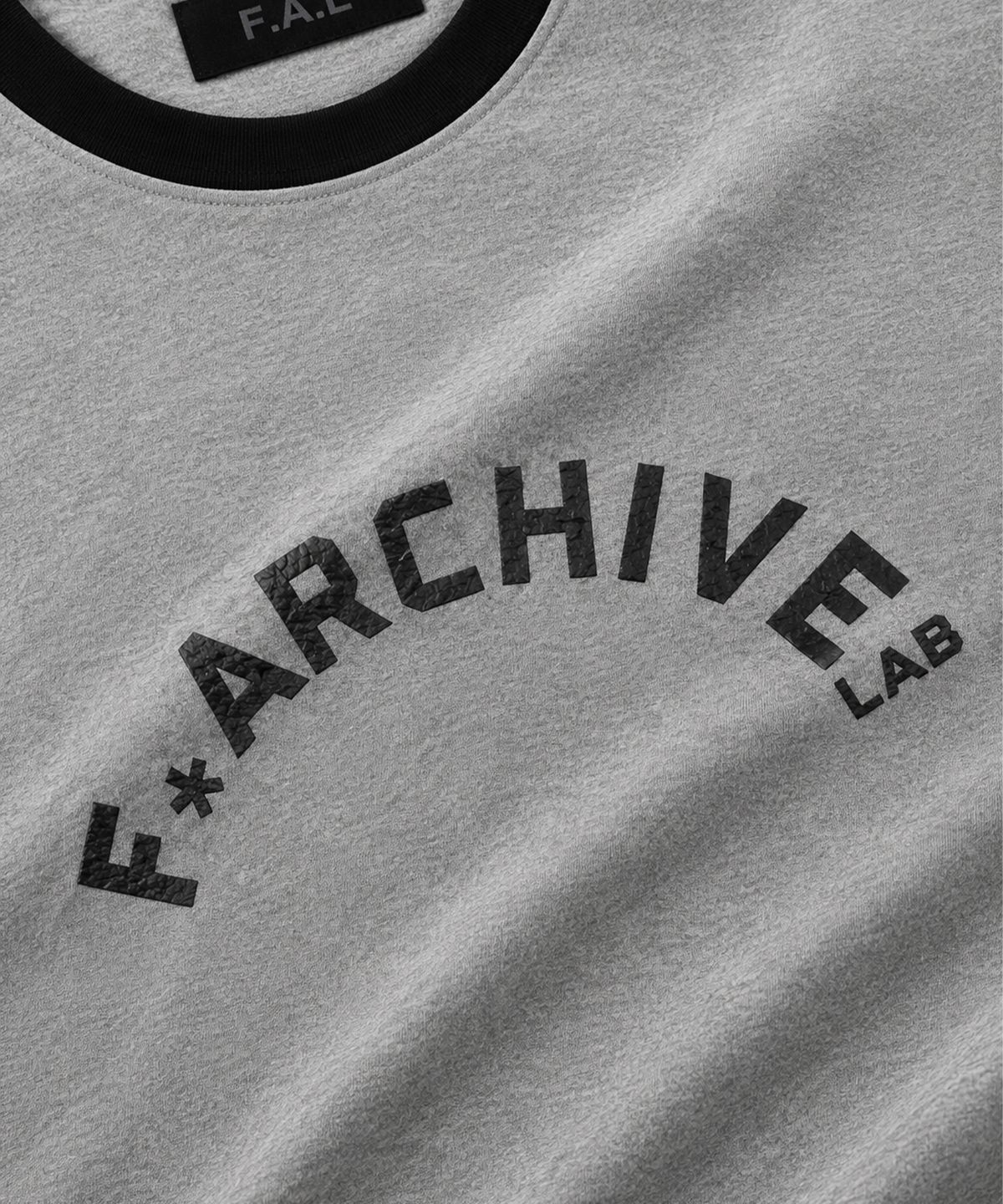 프론트아카이브랩(FRONT ARCHIVE LAB) ARCH 헤비웨이트 링거 반팔 티셔츠 [멜란지그레이]