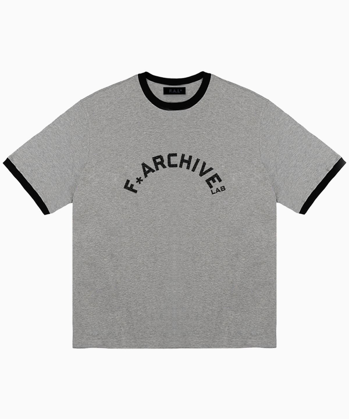 프론트아카이브랩(FRONT ARCHIVE LAB) ARCH 헤비웨이트 링거 반팔 티셔츠 [멜란지그레이]