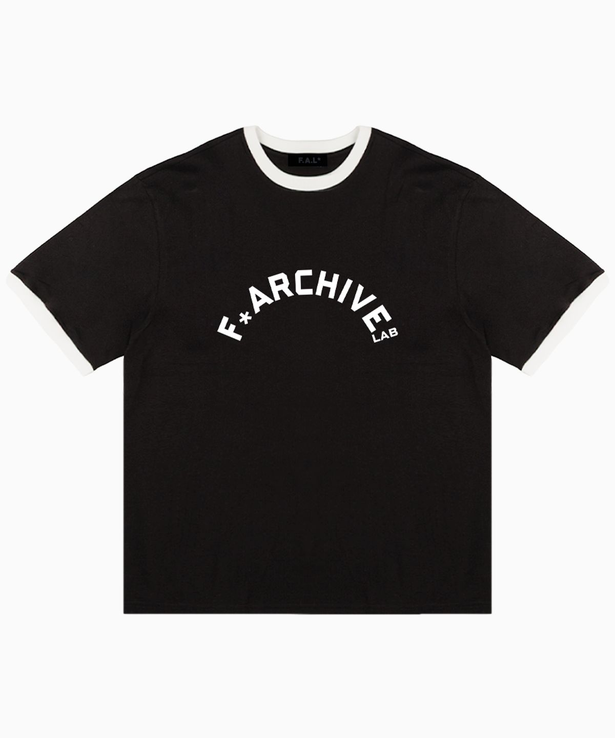 프론트아카이브랩(FRONT ARCHIVE LAB) ARCH 헤비웨이트 링거 반팔 티셔츠 [블랙]
