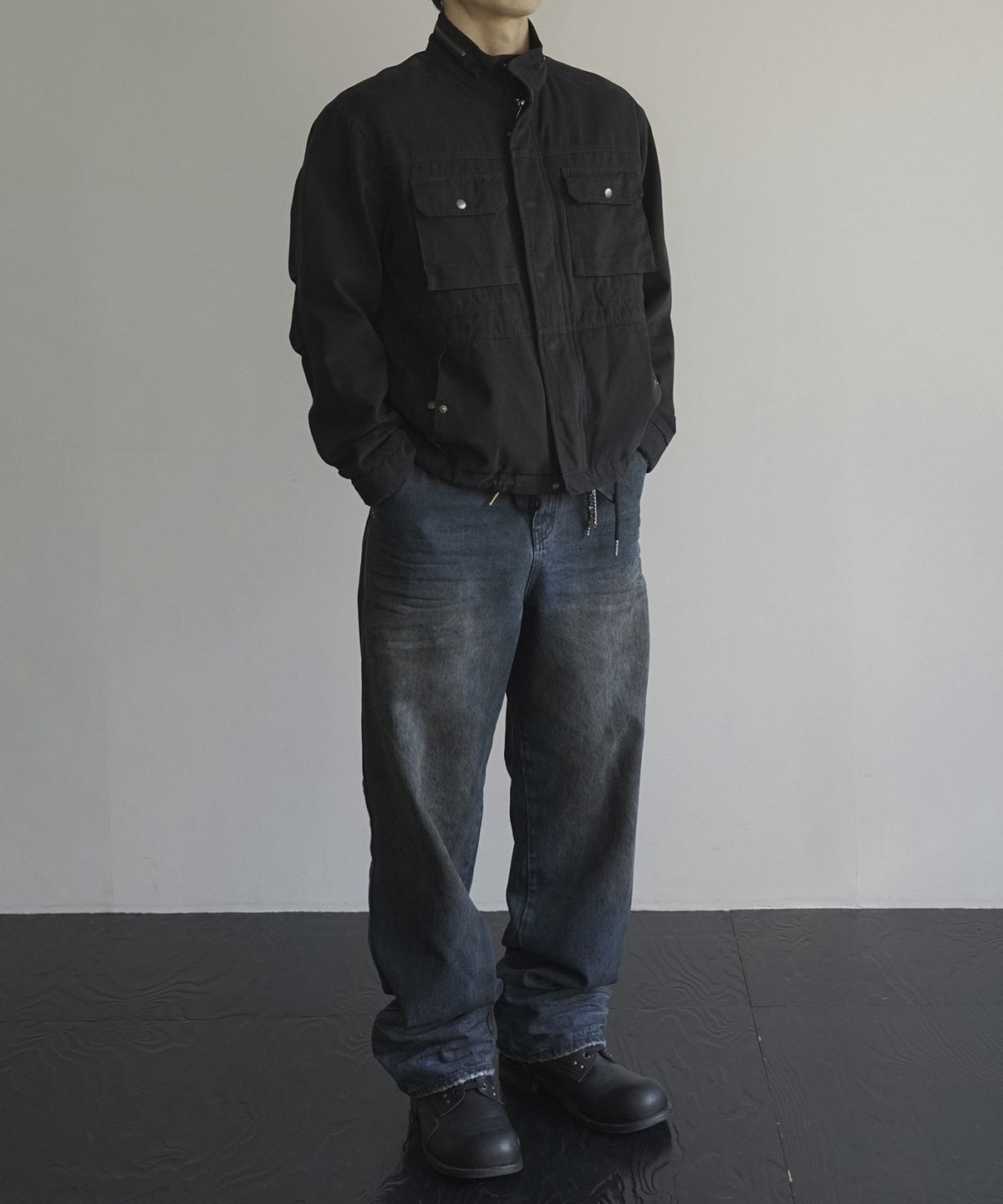 시도(SIIIIDO) KIKUO FIELD JACKET(BLACK)